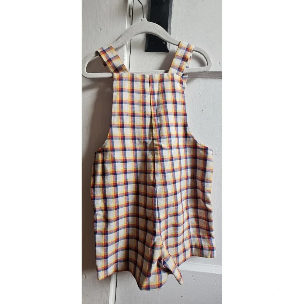 Vintage Health -tex Permanent Press boy's 4T overall plaid made in USA